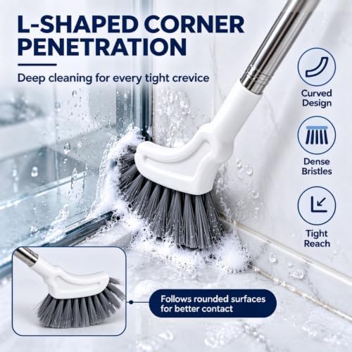 Multifunctional Extendable Floor Scrub Brush, Crevice Cleaning Brush