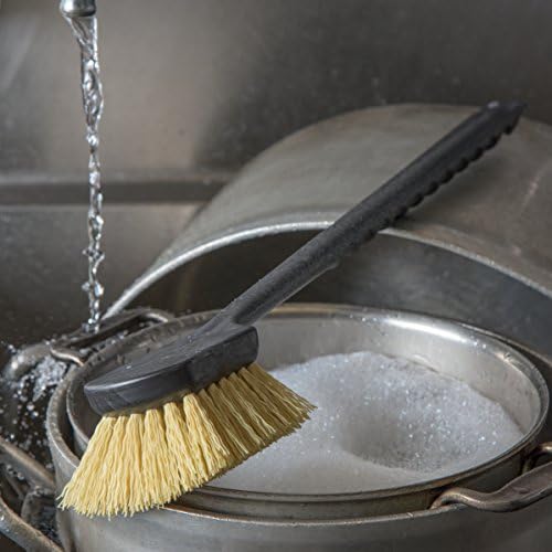 Utility Scrub Brush, Polypropylene Bristles, 20 Inch, Black