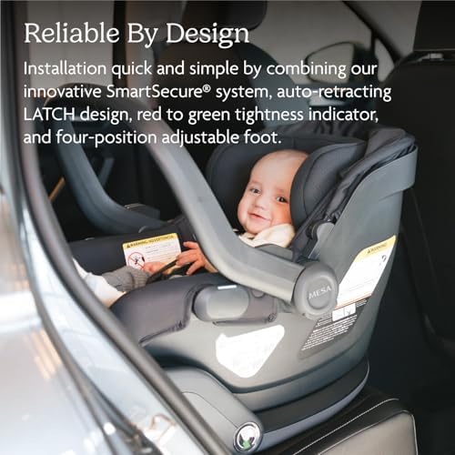 UPPAbaby Mesa V3 Infant Car Seat with Base, Insert & SmartSecure - Greyson