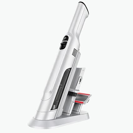Handheld Vacuum Cordless, Lightweight 1.4lb with Powerful Suction, Charging Dock, Single Touch Empty and Detachable Dust Cup, Portable Mini Car Vac for Home Office and Pet Hair - Cleanova