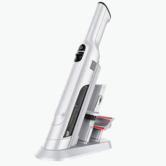 Handheld Vacuum Cordless, Lightweight 1.4lb with Powerful Suction, Charging Dock, Single Touch Empty and Detachable Dust Cup, Portable Mini Car Vac for Home Office and Pet Hair - Cleanova