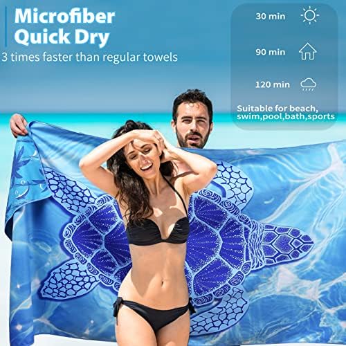Microfiber Beach Towel Extra Large 71x32 inches 4 Pack Bulk