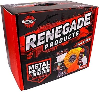 Renegade Products Big Rig & Semi Truck Metal Polishing Complete Kit with Buffing Wheels, Buffing Compound, Safety Flange