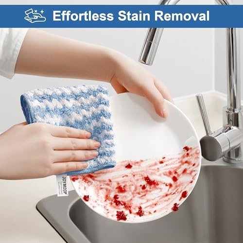 Microfiber Cleaning Cloth, 18 Piece Set, Small, Blue