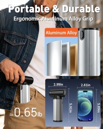 Compressed Air Duster & Vacuum 2-in-1, 320,000 RPM Powerful Brushless Motor