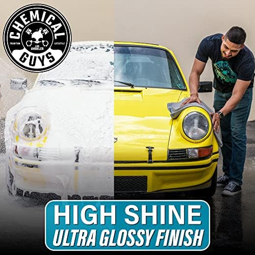 CWS_212_64M Car Wash Starter Bundle - HydroSuds Ceramic SiO2 Shine High Foaming Car Wash Soap, 64 oz, Berry Scent + Chenille Wash Mitt (2 Items) Works on Cars, Trucks, SUVs, RVs & More