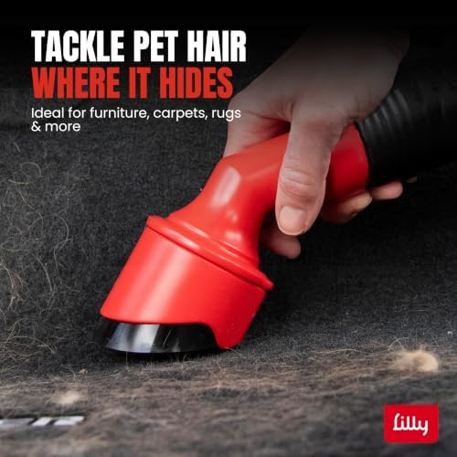 Wet/Dry Pet Vacuum Attachment – Pet Hair Remover for Cars, Carpets & Furniture, Reusable Pet Hair Vacuum Tool for Dog & Cat Hair