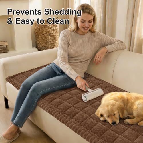 Couch Cover for Dogs, Non Slip Fuzzy Pet Sofa Covers Washable