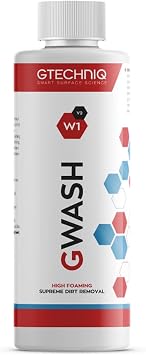 Gtechniq Car Shampoo. Auto W1 GWash Shampoo for Cars. Dirt and Stain Remover Car Cleaning Kit with Pink Grapefruit Fragr