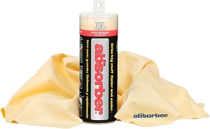 CleanTools the absorber XL 29-Inch x 18-Inch, Natural (Tan) - Synthetic Premium Drying Chamois Cloth for Cars and Trucks
