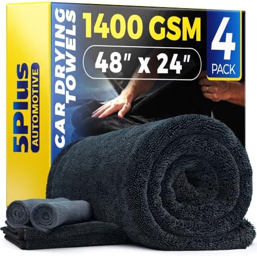 1400 GSM Microfiber Car Drying Towels for Cars, SUV, Trucks (48" x 24")