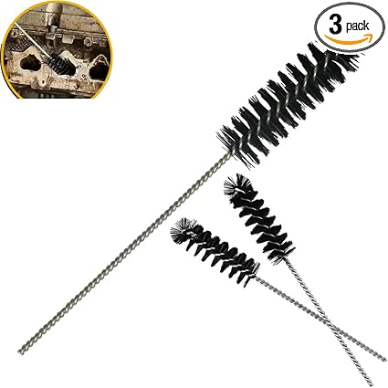 3 Pack Carbon Dirt Cleaning Brush Carburetor Cleaner Car Engine Air Inlet Tool Kit Long Nylon Brushes Drill Attachment f