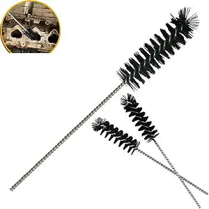 3 Pack Carbon Dirt Cleaning Brush Carburetor Cleaner Car Engine Air Inlet Tool Kit Long Nylon Brushes Drill Attachment f