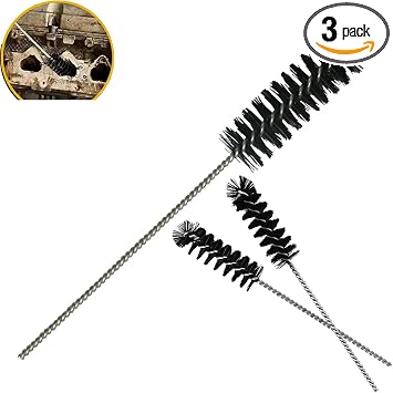 3 Pack Carbon Dirt Cleaning Brush Carburetor Cleaner Car Engine Air Inlet Tool Kit Long Nylon Brushes Drill Attachment f