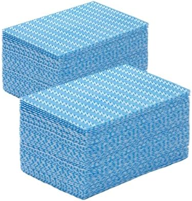 Reusable Cleaning Cloths Handi Wipes Reusable Cloths Disposabel Dish Towels Dry Handy Wipes Big Durable Absoebent and Dry Quickly 100 Count, Blue