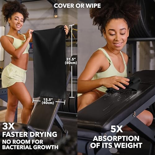 Microfiber Gym Towels, Quick Dry, Highly Absorbing, Odor-Free