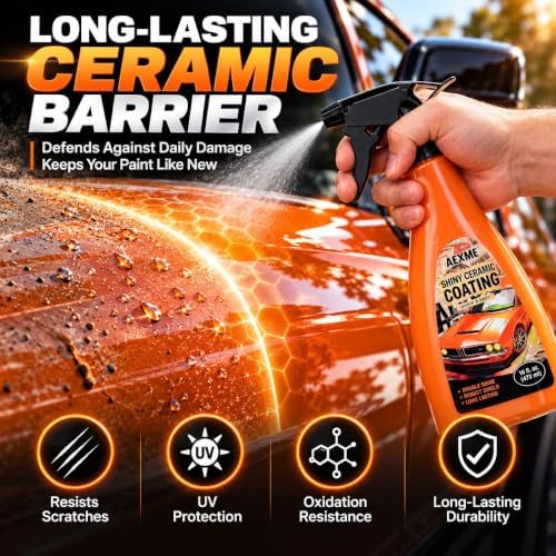 Car Ceramic Coating, Quick Spray Wax for Car Detailing High Gloss Shine