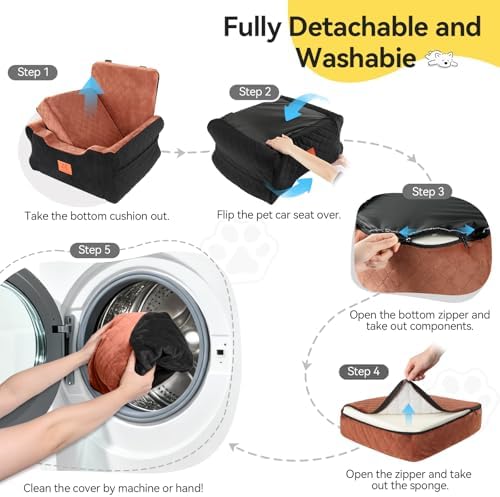 Dog Car Seat for Small Medium Dogs,Dog Booster Seat Under 35 lbs