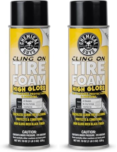 Cling On Tire Foam 3-in-1 Cleaner, Dressing & Shine, 16 oz (Pack of 2)