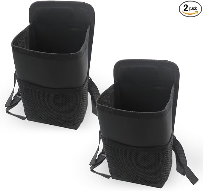 ZIMISI 2-in-1 Large Cup Holder, 80 oz Waterproof Car Seat Cup Holder with Mesh Pocket, Car Water Bottle Holder Bag, Vehi