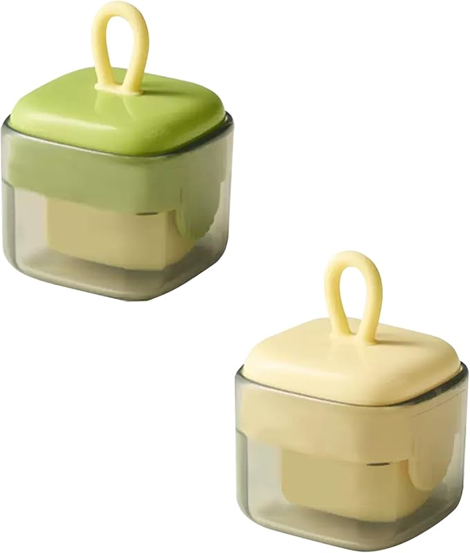 Mini Cube Washable Lint Remover,Portable Clothes Hair Ball Trimmer,Manual Sweater Cleaning Sticky Roller,Overcoat Pilling Shaver,Multipurpose Family Laundry Gadget,Household Debris Removal Tool(2pcs)