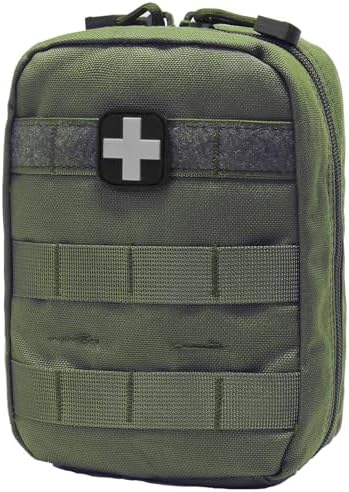 EMT MOLLE Ifak Pouch Tactical MOLLE Medical First Aid Kit Utility Pouch Olive