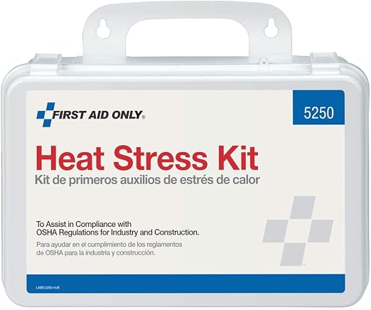 First Aid Only 5250 Heat Stress Kit, OSHA-Compliant First Aid Kit for Heat Exhaustion and Heat Stroke Prevention, 26 Pie