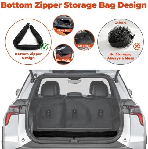 3-Layer Cargo Net for Toyota RAV4 2026-2027, Zoned Storage Trunk Net