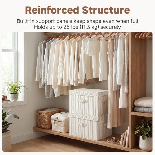 Fabric Storage Bins with Lids, Closet Storage Bins