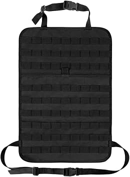 Car Seat Back Organizer, Tactical MOLLE Sag Proof Vehicle Panel Backseat Cover Protector, Universal Molle Nylon Storage 