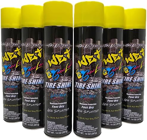 Ultimate Wet Tire Shine Aerosol Spray, 14 oz, Pack of 6