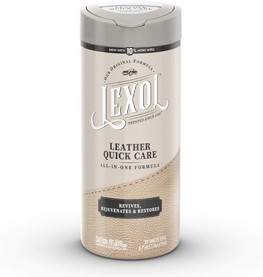 Lexol All Leather Quick Care All-in-One Formula, Best Leather Cleaner and Conditioner, for Use on Apparel, Furniture, Au