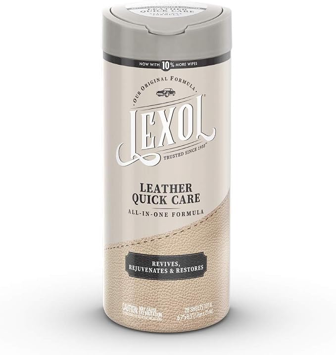 Lexol All Leather Quick Care All-in-One Formula, Best Leather Cleaner and Conditioner, for Use on Apparel, Furniture, Au
