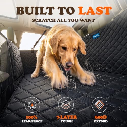 3-in-1 Dog Car Seat Cover for Back Seat with Road Trip & Daily Mode