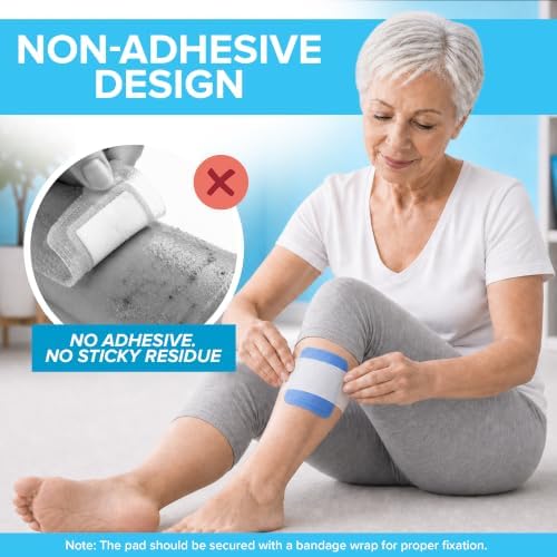 Super Absorbent Wound Dressing | 4"x4" | 40-Pack | FSA&HSA | Non Adhesive