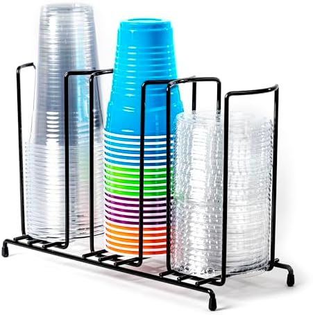 Wire Frame Cup and Lid Organizer 3 Compartment