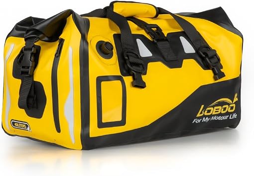 Loboo BWB40P02 Upgraded Edition, 40L Motorcycle Travel Luggage Bag, Retractable Motorcycle Tail Bag, Hiking Travel Lugga