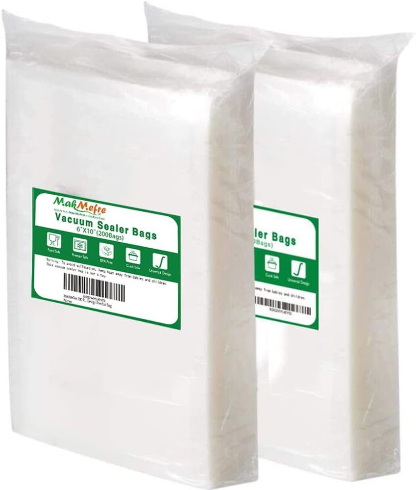 200 Pint 6x10Inch Vacuum Sealer Bags for Food Storage