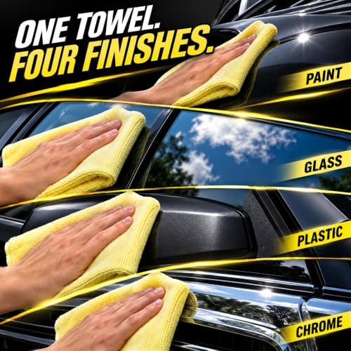 Supreme Shine Microfiber Towels, 16x24 in, 3 Packs of 3, 9 Total