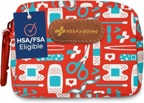KeepGoing Travel First Aid Kit Kids, 60 Pc Mini First Aid Kit, TSA-Approved