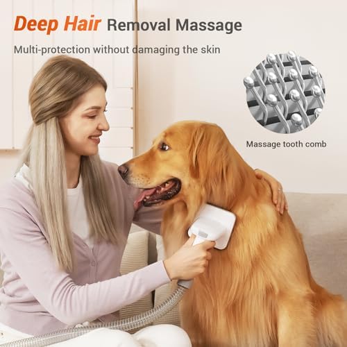 Dog Brush Vacuum Attachment for Dogs and Cats