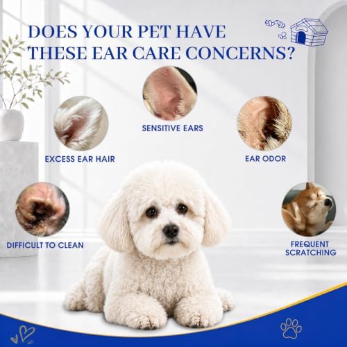 Upgraded Dog Ear Powder with 5.5 Inch Hair Removal Tool