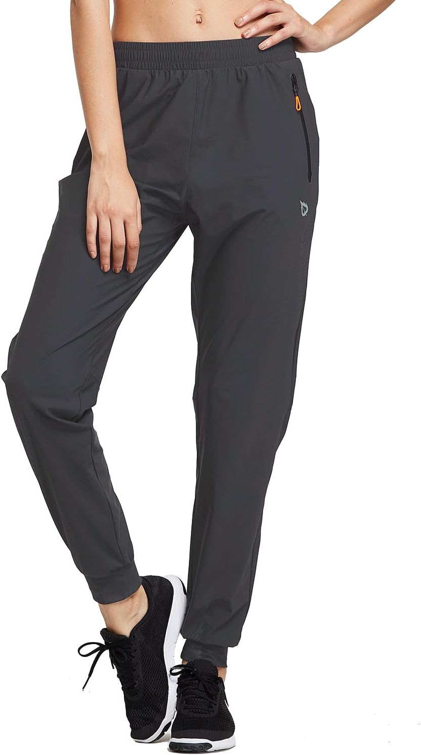 Women's Joggers Hiking Pants with Zipper Pockets Lightweight Workout
