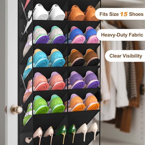 20-30 Pairs Over the Door Shoe Organizer, 10-Tier Door Shoes Rack