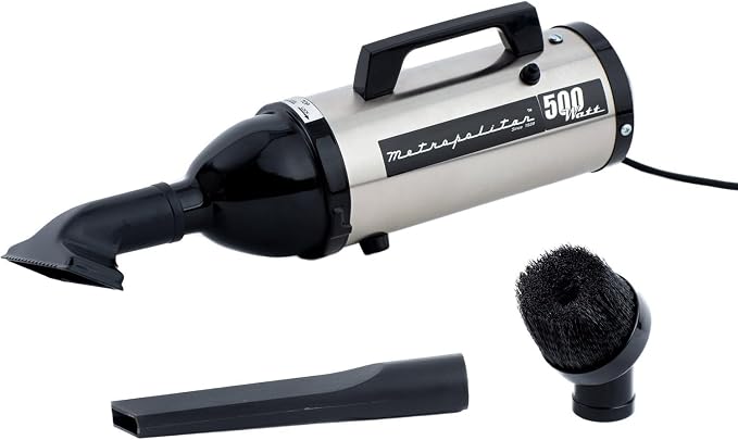 METROVAC VM4SB500 Evolution Hand Vacuum, 120V, 504W, Powerful, Lightweight, All-Steel, Easy Cleanups for Home, Office, C