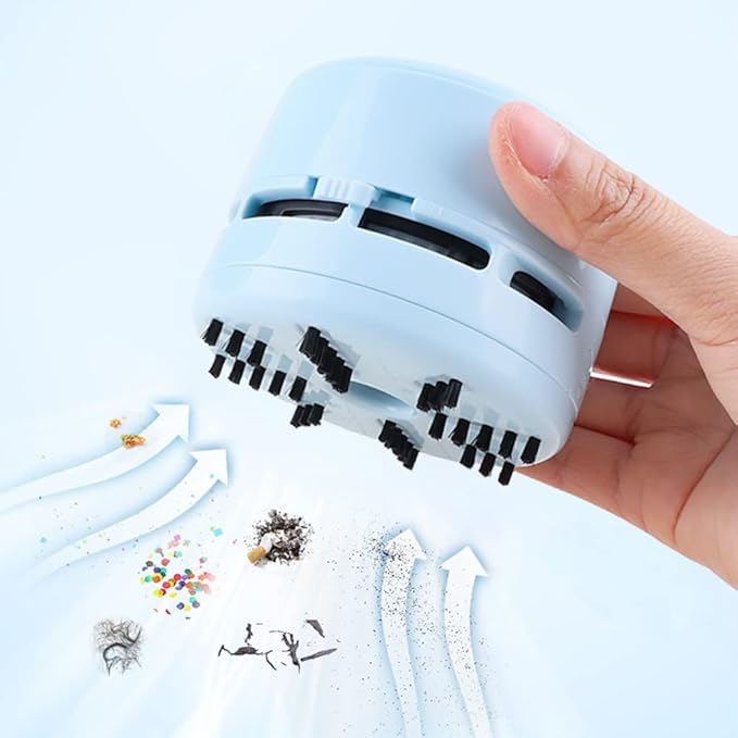 Desktop Vacuum Cleaner,Mini Hand Held Vacuum for Desk,Mini Table dust Sweeper for Keyboard, Car, Home,Office Tech Gadgets Accessories