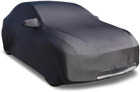 Custom Indoor Stretch Car Cover Compatible with 2020-2026 Tesla Model Y, Black, Includes Storage Bag - Soft Satin, Breat