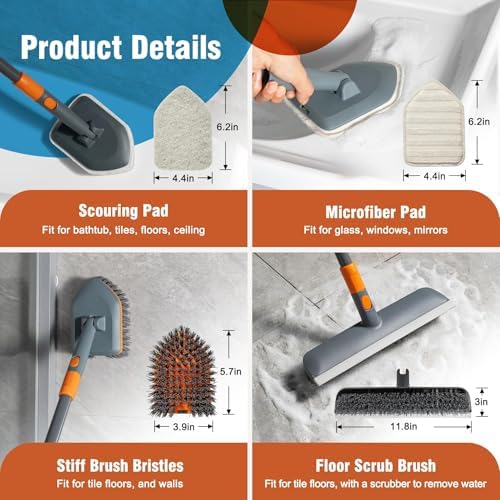 Floor Scrub Brush Tile Tub Scrubber Brush