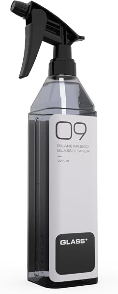 GREYSCALE No. 09 GLASS+ Ceramic Glass Cleaner (22 oz) – Silane-Infused, Streak-Free Hydrophobic Cleaner for Automotive W
