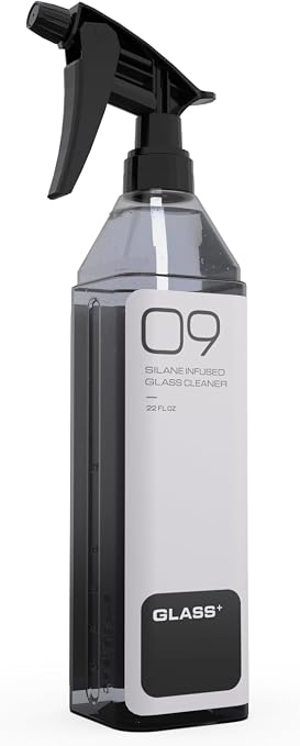 GREYSCALE No. 09 GLASS+ Ceramic Glass Cleaner (22 oz) – Silane-Infused, Streak-Free Hydrophobic Cleaner for Automotive W